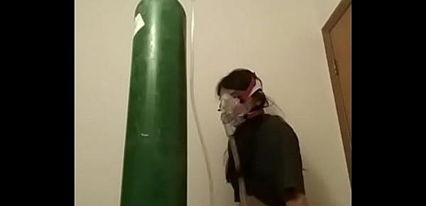  Penis tickeling oxygen mask fun